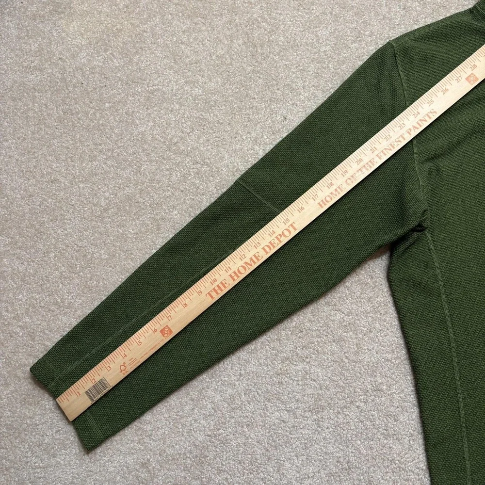 The North Face Fleece Pullover Mens Large Green 1/4 Zip Mock Neck Hiking Outdoor